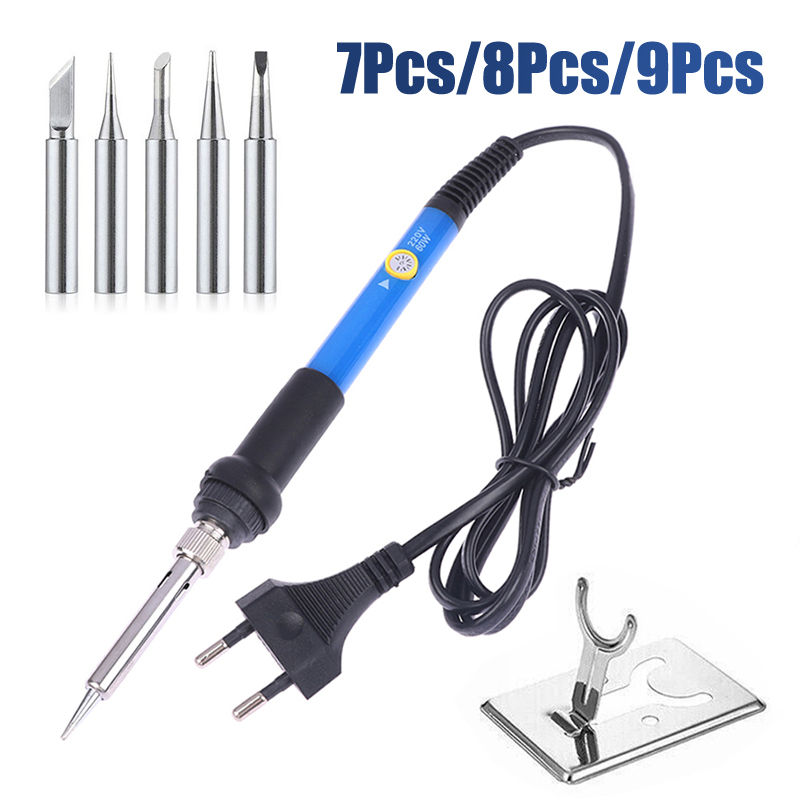 조절 가능한 온도 220V 60W 전기 납땜 인두 키트 - Diy Electronics Tool Kit 리뷰 및 가격