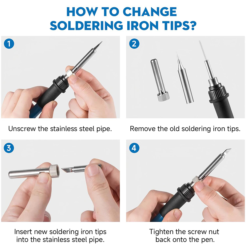 조절 가능한 온도 220V 60W 전기 납땜 인두 키트 - Diy Electronics Tool Kit 리뷰 및 가격