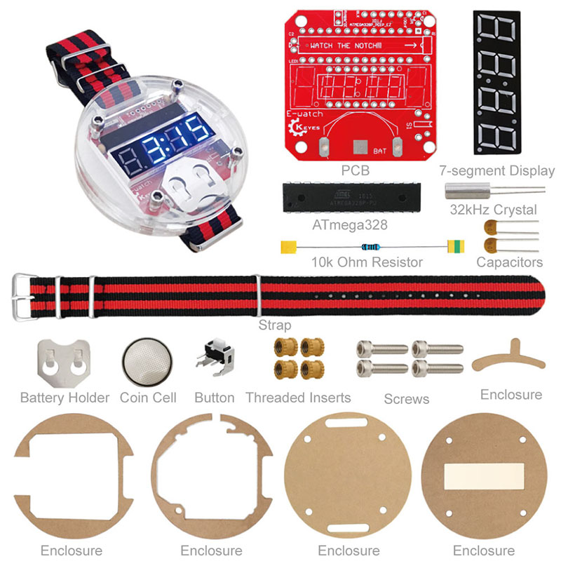 단일 칩 LED 키트 시계, DIY 빅 타임 전자 시계 - Arduino Diy Electronics 리뷰 및 가격