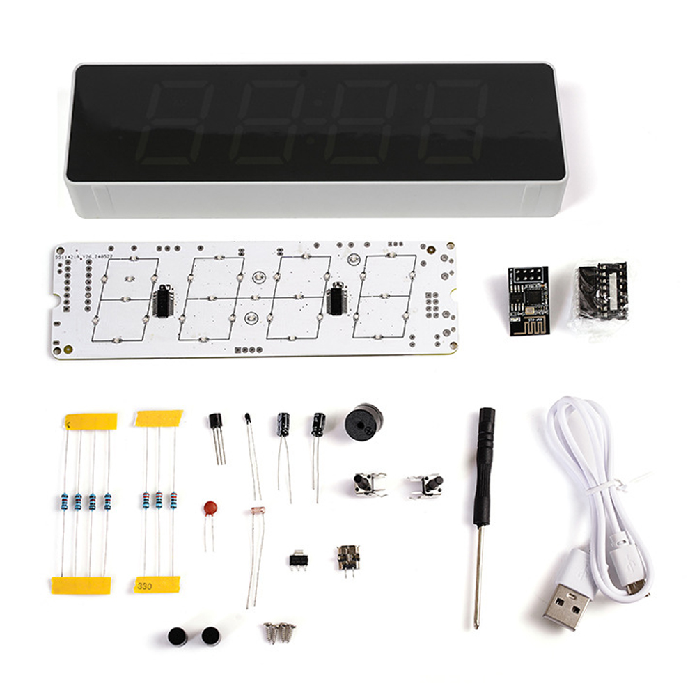 IoT 다채로운 와이파이 시계 키트, 지능형 전자 시계 - Diy Electronics Tool Kit 리뷰 및 가격