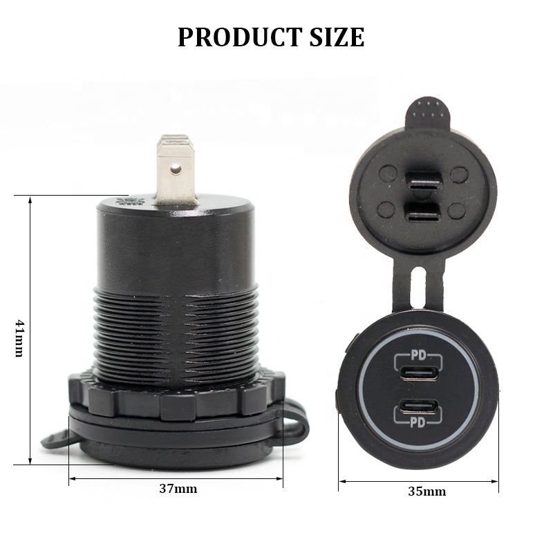 12V USB C 차량용 충전기 소켓 최신 36W 듀얼 - Diy Marine Electronics 리뷰 및 가격