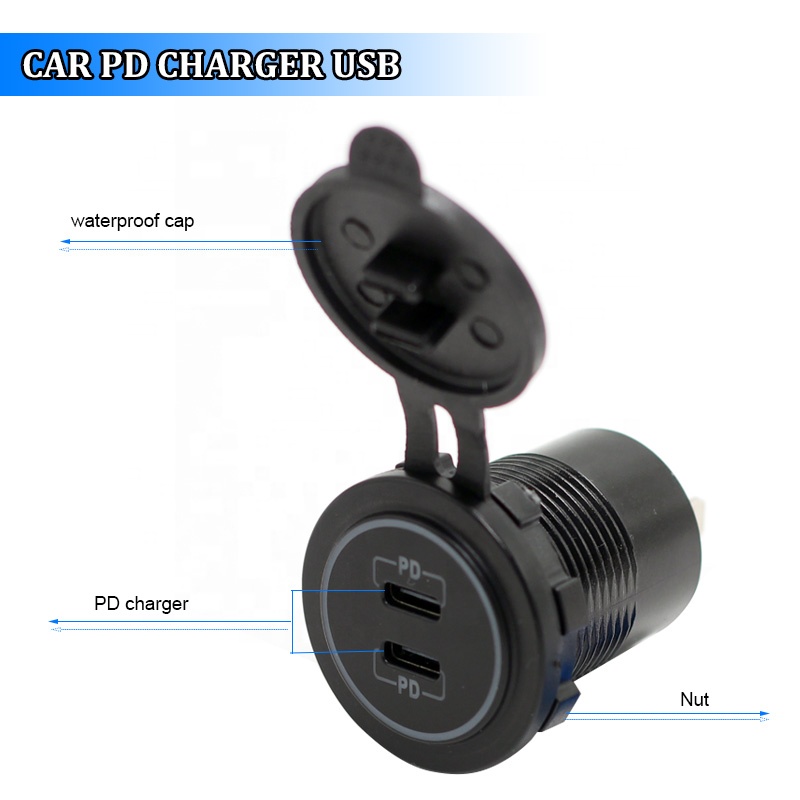 12V USB C 차량용 충전기 소켓 최신 36W 듀얼 - Diy Marine Electronics 리뷰 및 가격