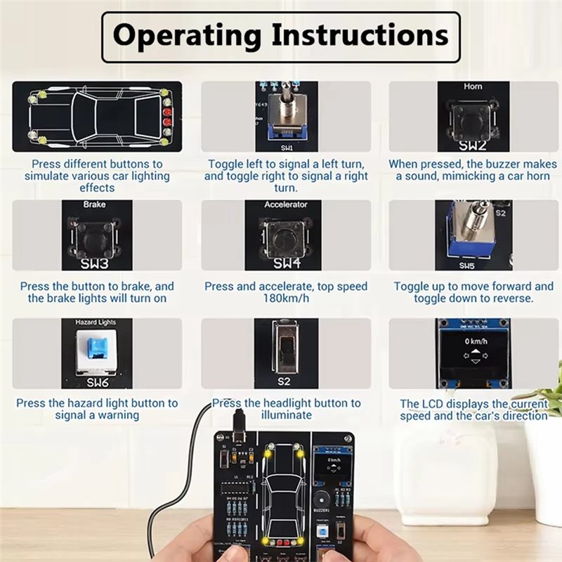 JABS-DIY 자동차 운전 시뮬레이션 납땜 연습 키트 - Diy Electronics Projects For Students 리뷰 및 가격