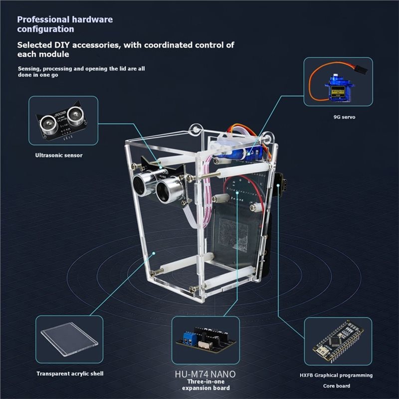 나노 보드 초음파 자동 감지 스마트 쓰레기통 전자 DI - Diy Electronics To Sell 리뷰 및 가격