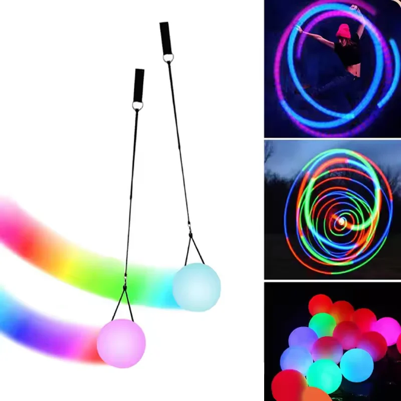 LED 포이 프로프 2팩 다채로운 발광 벨리댄스 볼 무 - Diy Halloween Electronics 리뷰 및 가격