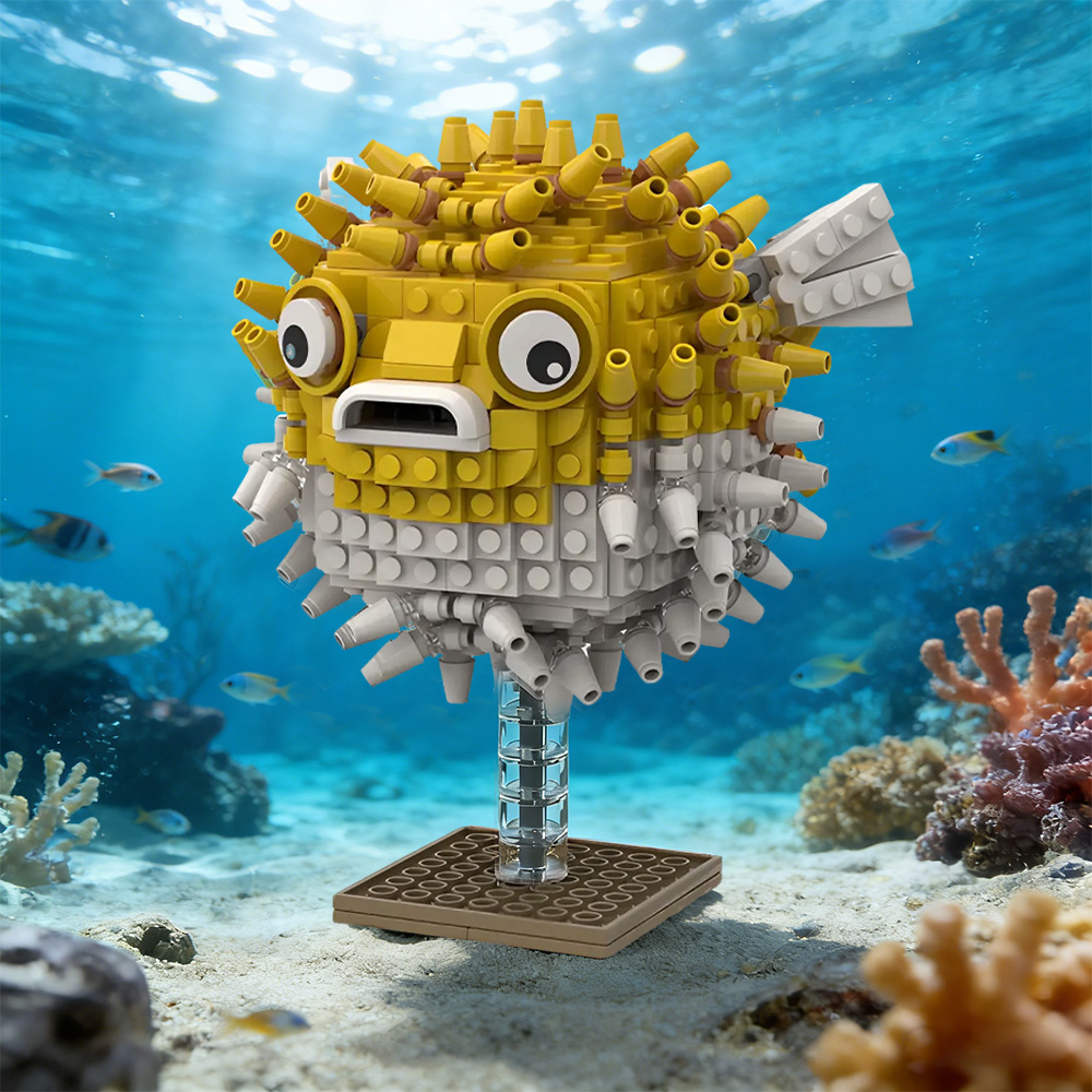 Gobricks MOC 해양 생물 복어 빌딩 블록 모델 - Diy Marine Electronics 리뷰 및 가격